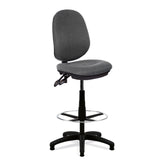 Nautilus Designs Java 200 Medium Back Twin Lever Fabric Draughtsman Operator Chair Without Arms Grey - BCF/P505/GY/FCK DD